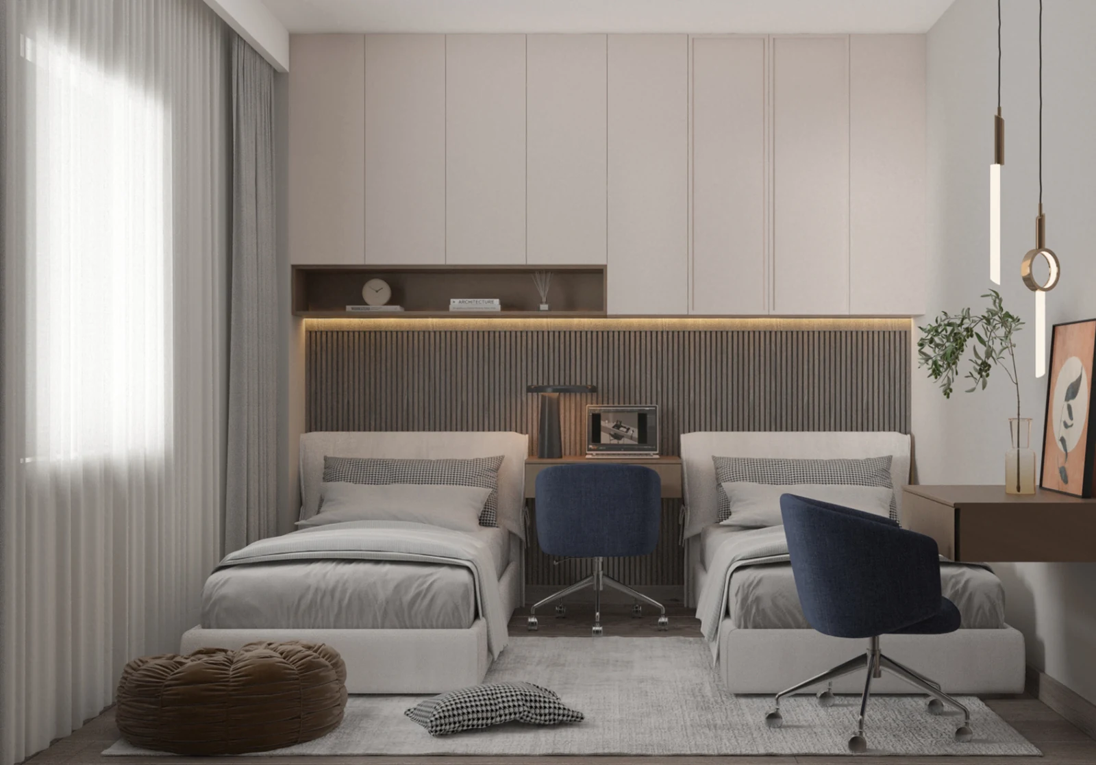 Twin Kids' Bedrooms — Bedroom Planning Study