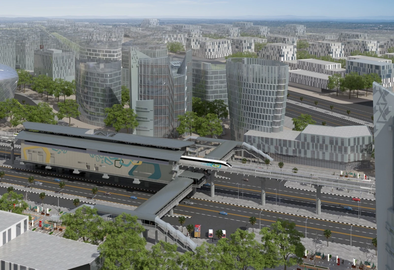 Monorail Egypt Station Concept — Transit Architecture